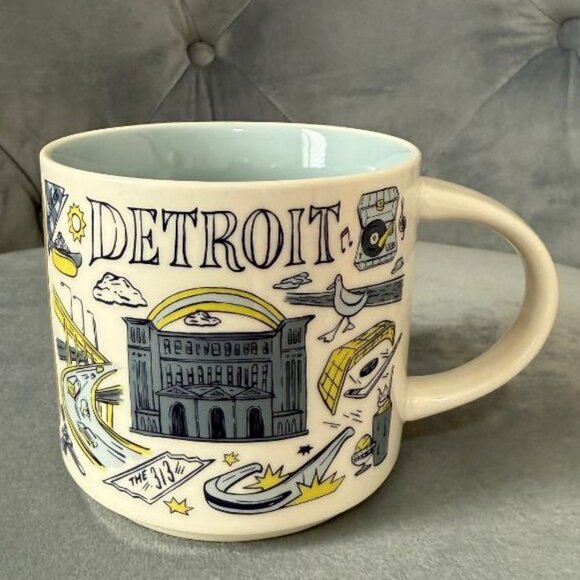 Starbucks DETROIT Been There Series Ceramic Coffee Mug, 14 Oz - Picture 1 of 6